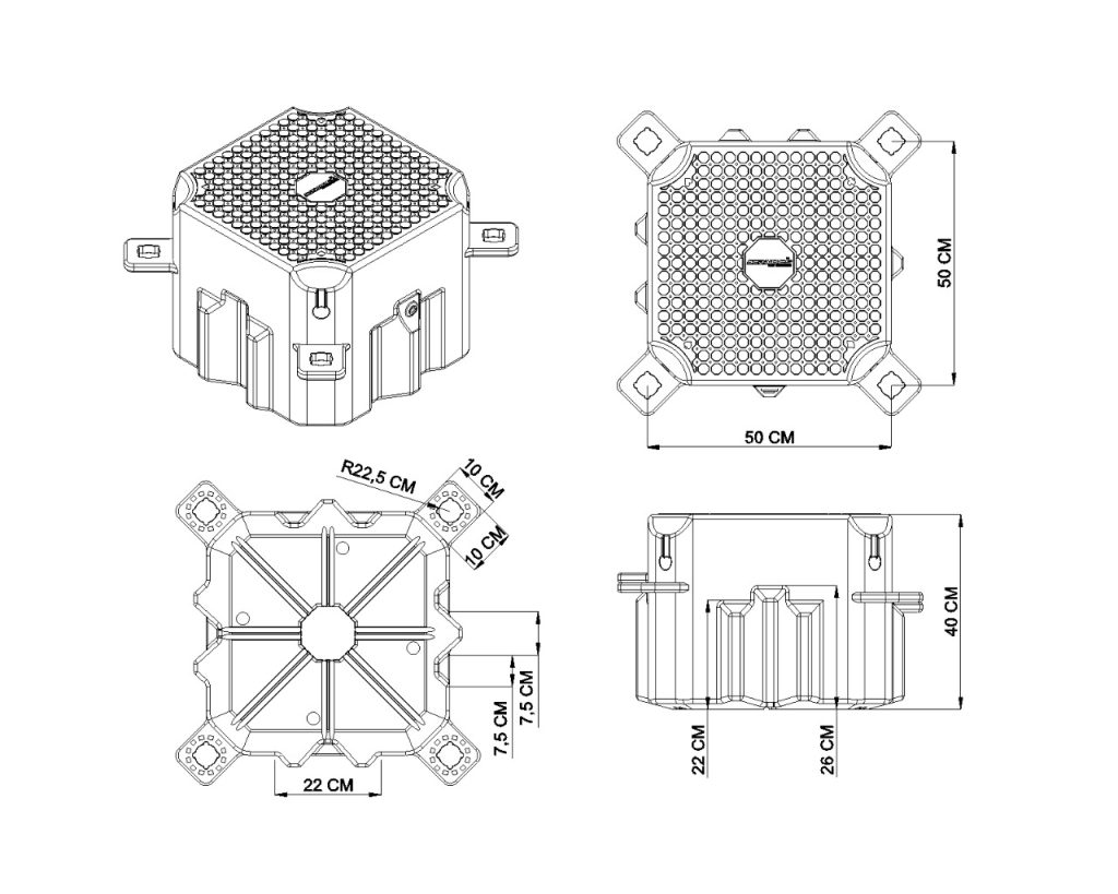 gambar 2D kubus apung modular HDP indomarine internusa